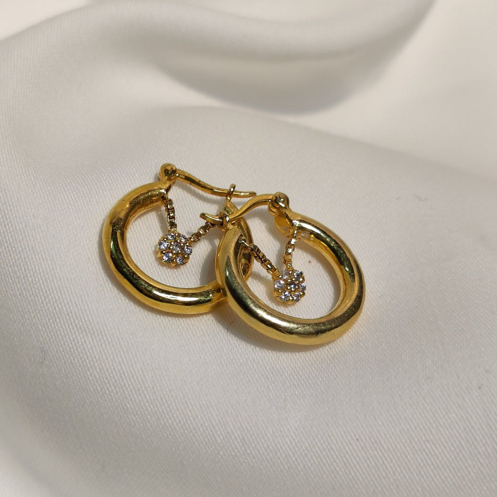 Gold plated 925 sterling silver earrings