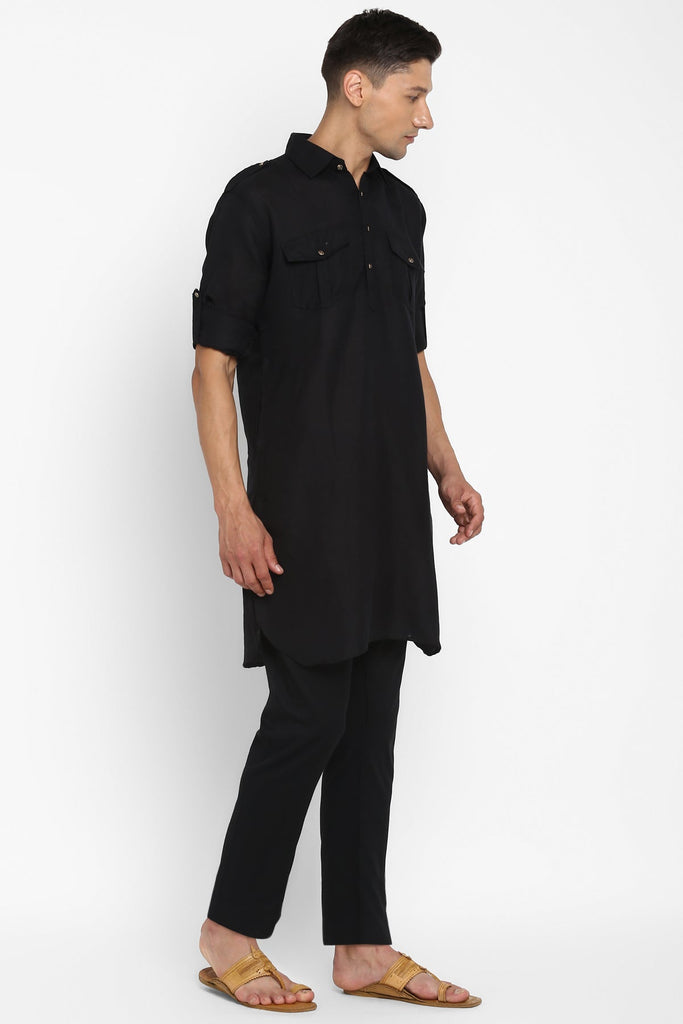 Darbar Jet Black Pathani Set - Wardrob