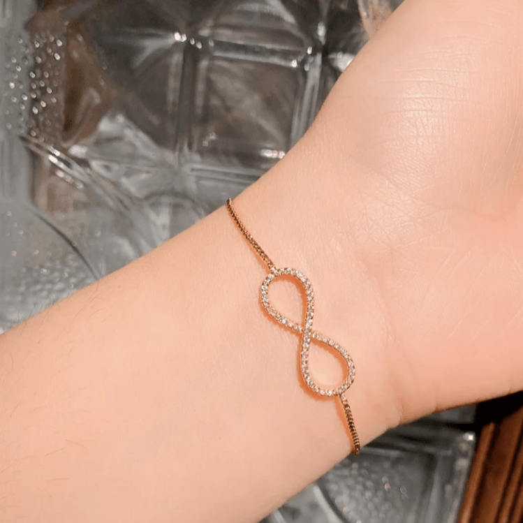Infinity Bracelet  Anklet with Initial Charms  MYKA