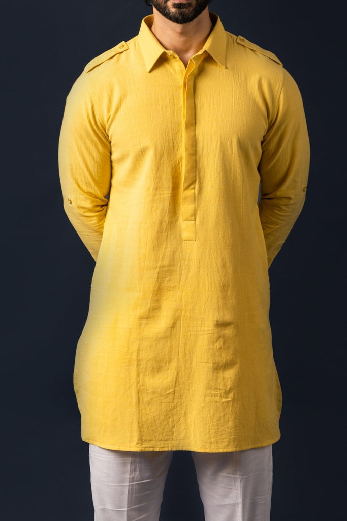 Canary Pathani Kurta Set - Wardrob