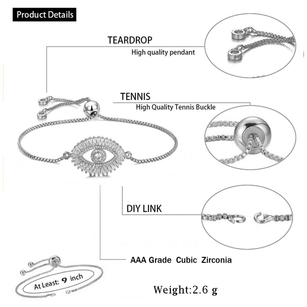 Crystal Evil Eye Bracelet - Wardrob