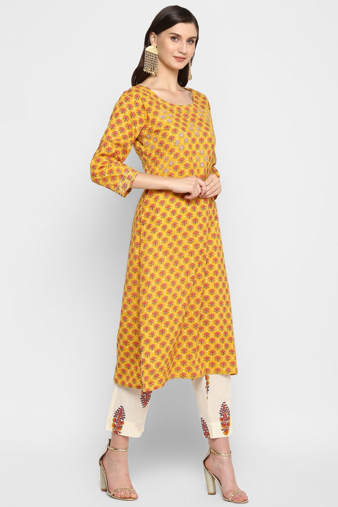 Nafia Deep Yellow Suit Set - Wardrob