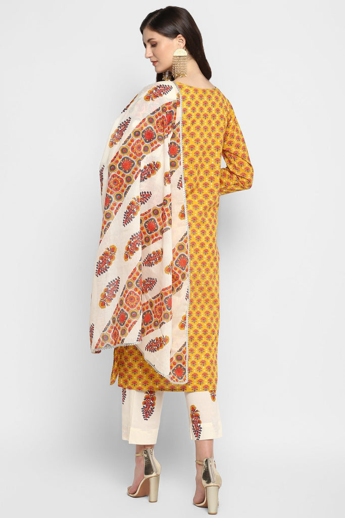 Nafia Deep Yellow Suit Set - Wardrob