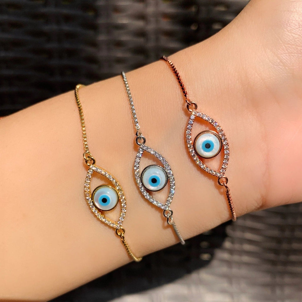 Sleek Evil Eye Bracelet - Wardrob